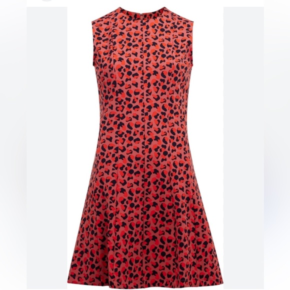 J.Lindeberg Jasmin Golf | Faded Rose Animal Print Dress | L - Picture 1 of 4